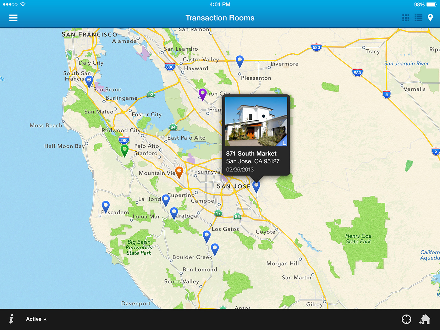 cartavi tablet transactions map