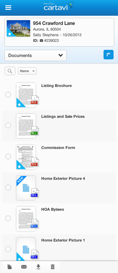 cartavi web app docs mobile