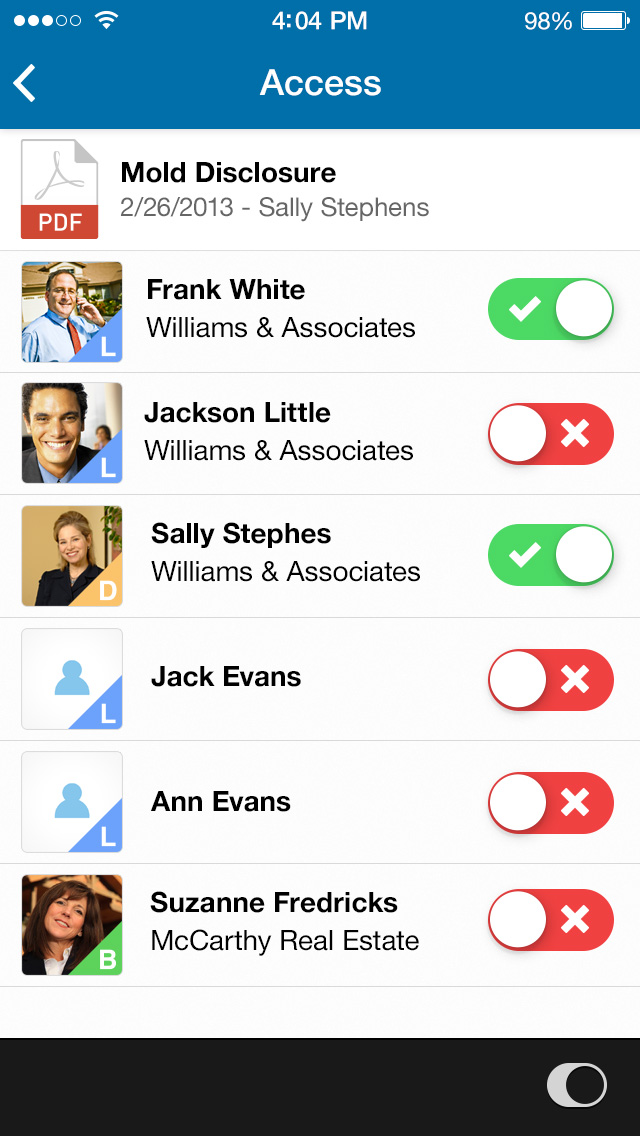 docusign smartphone document access