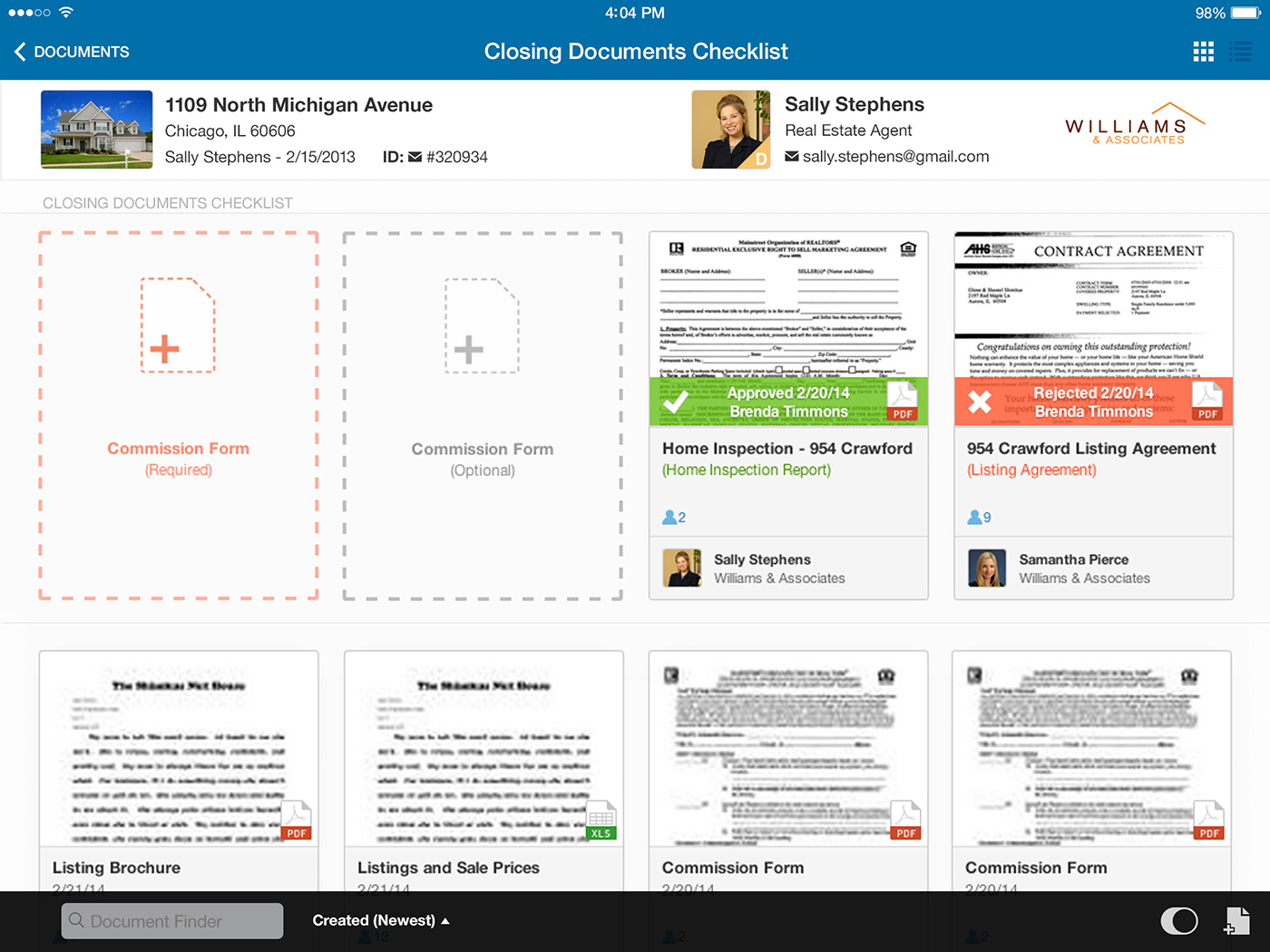docusign tablet document checklist