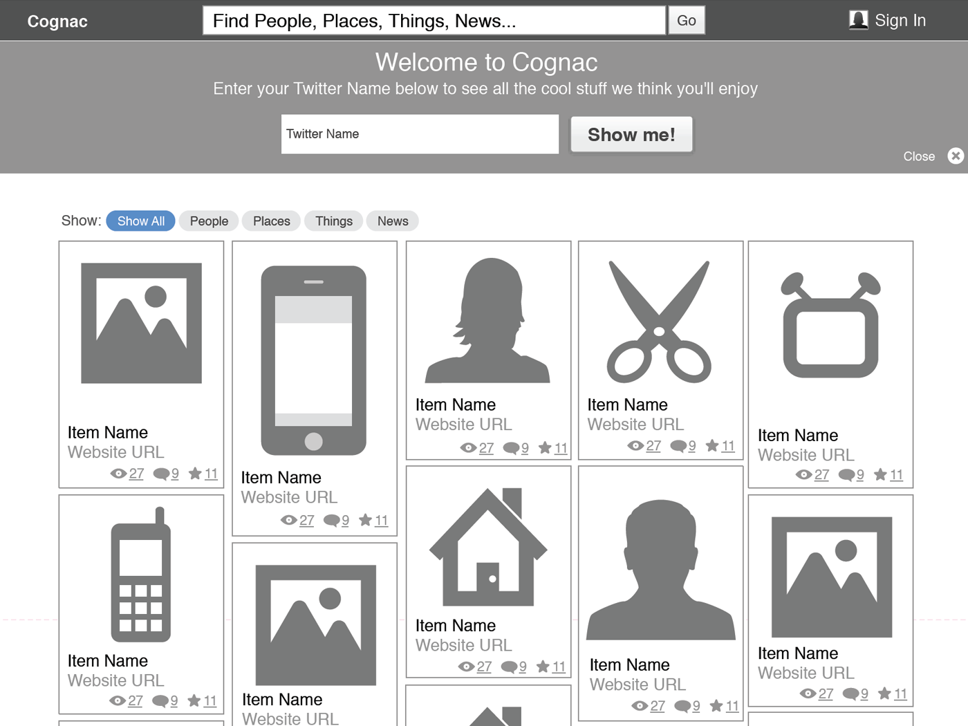 Pickdeck Wireframe