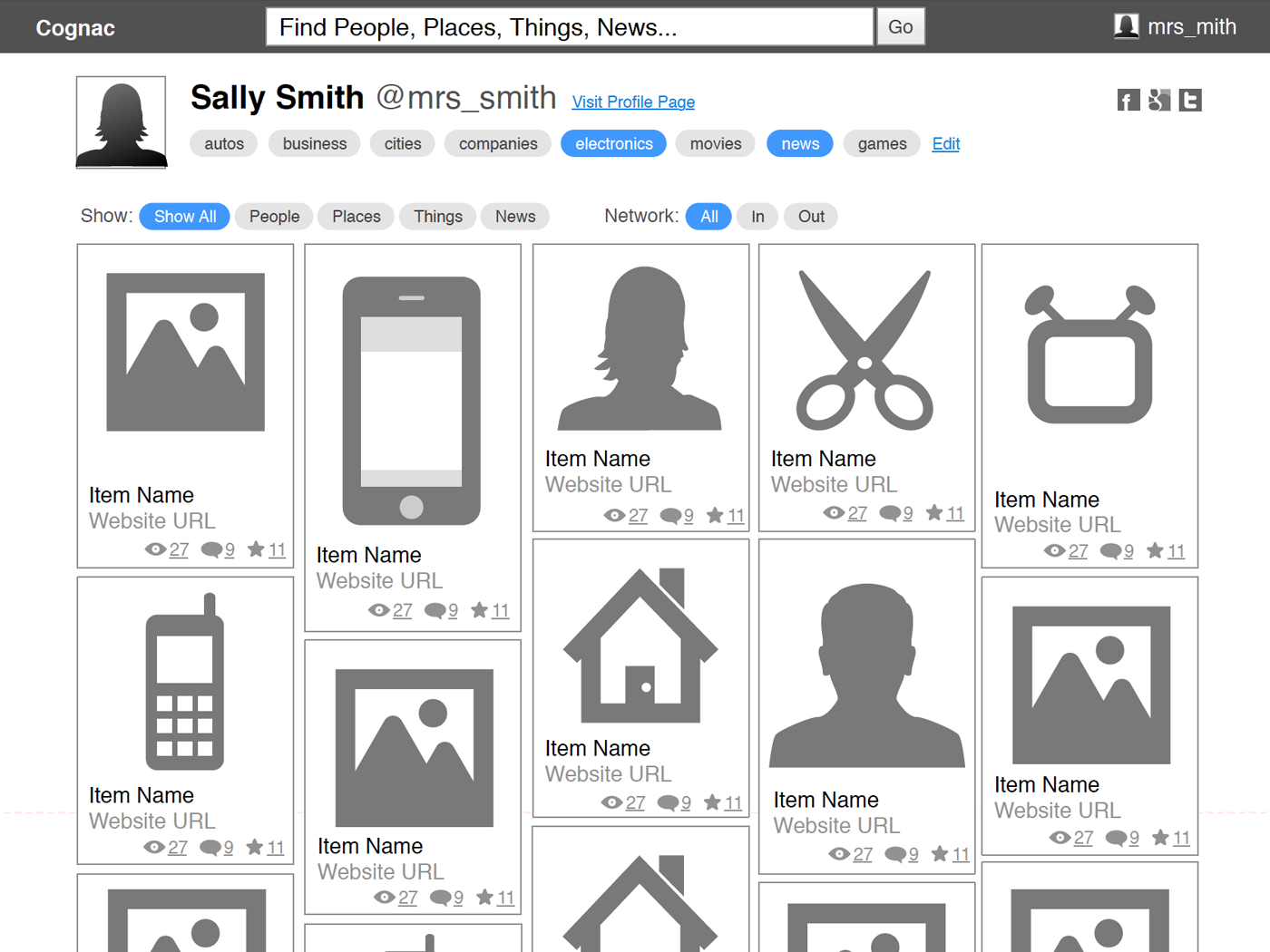Pickdeck Wireframe